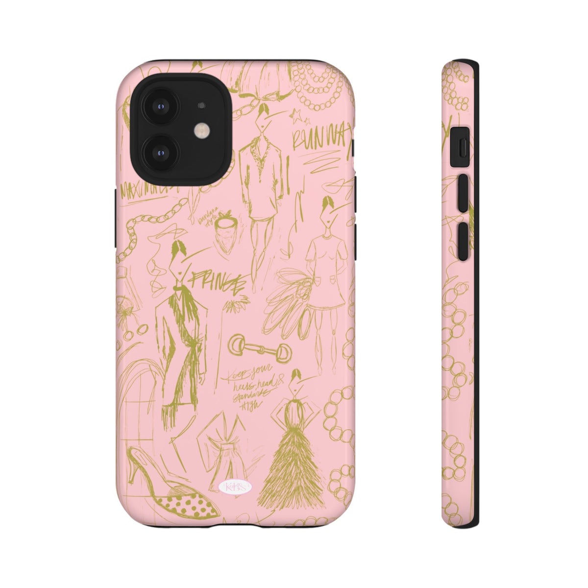 Fashion Sketch Tough Case for iPhone - Pink