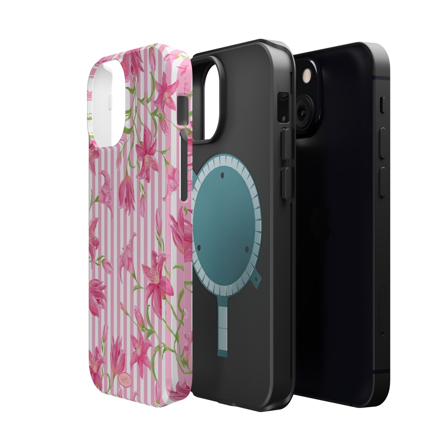 Azalea Stripe Mag Safe Case for iPhone - Pink