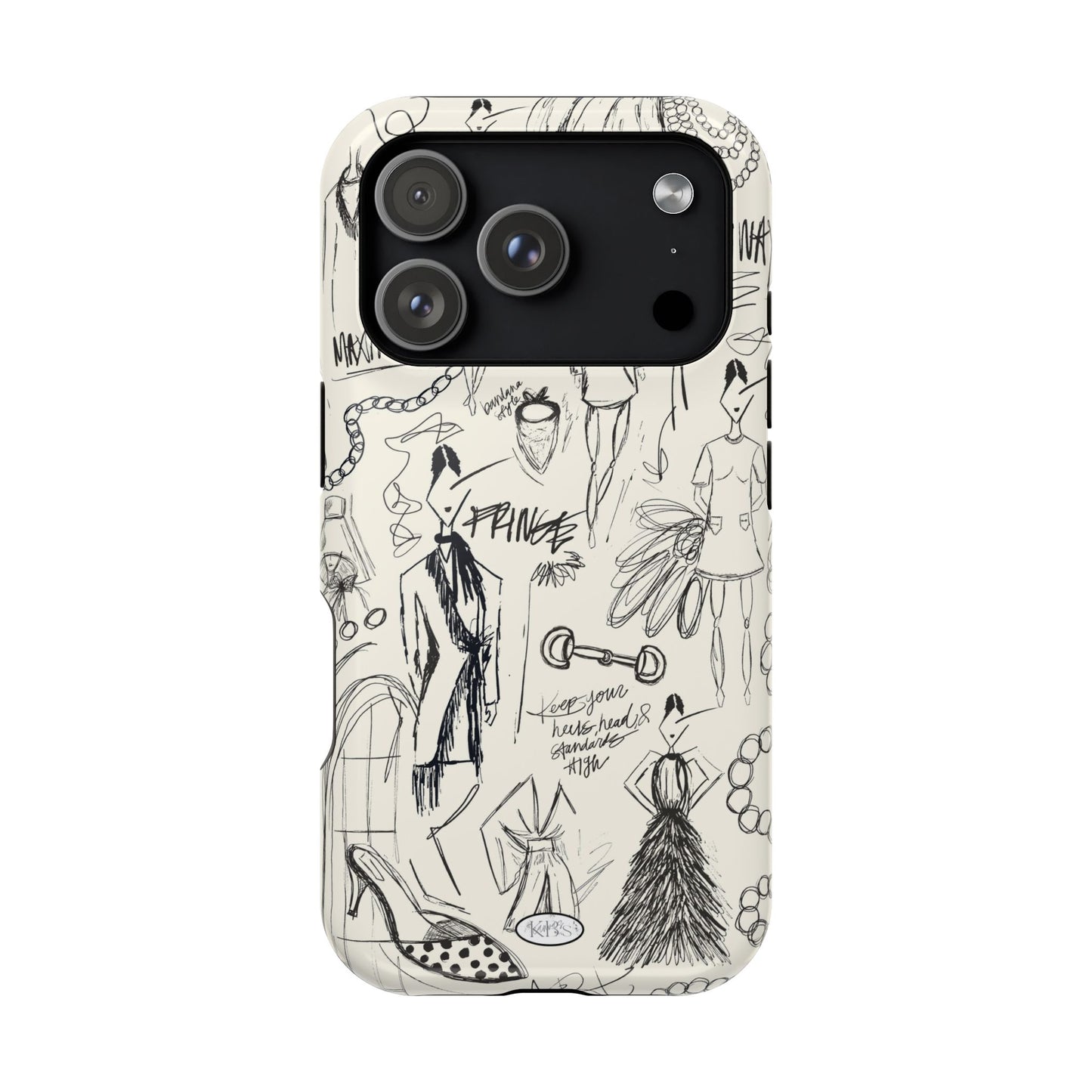 Fashion Sketch Mag Safe Case for iPhone - Black