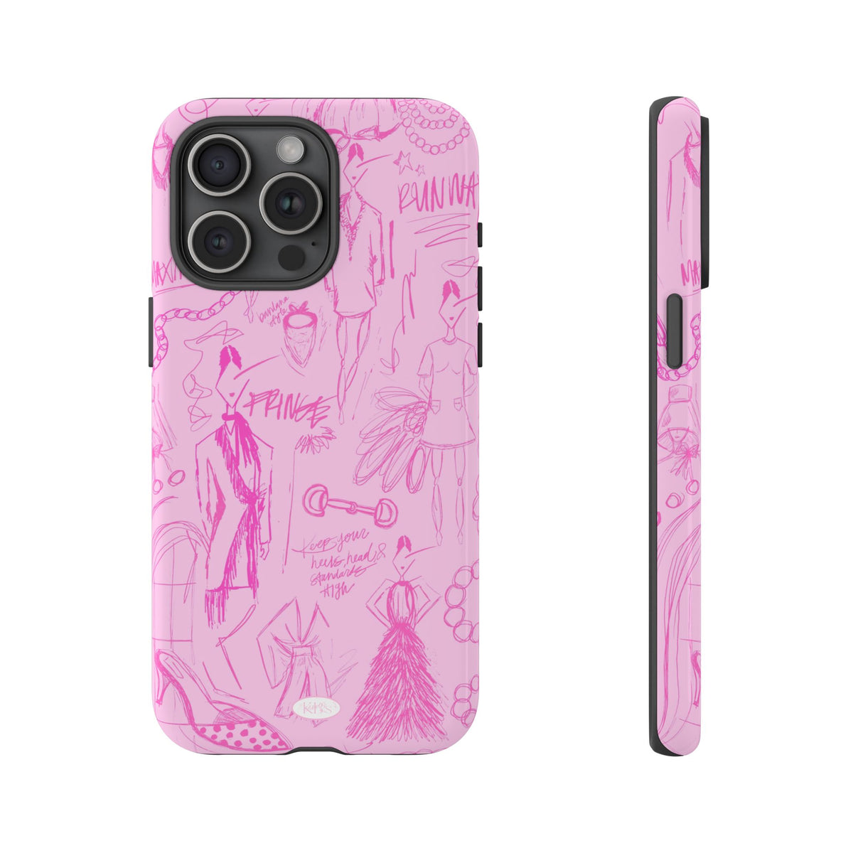 Fashion Sketch Tough Case for iPhone - Pink