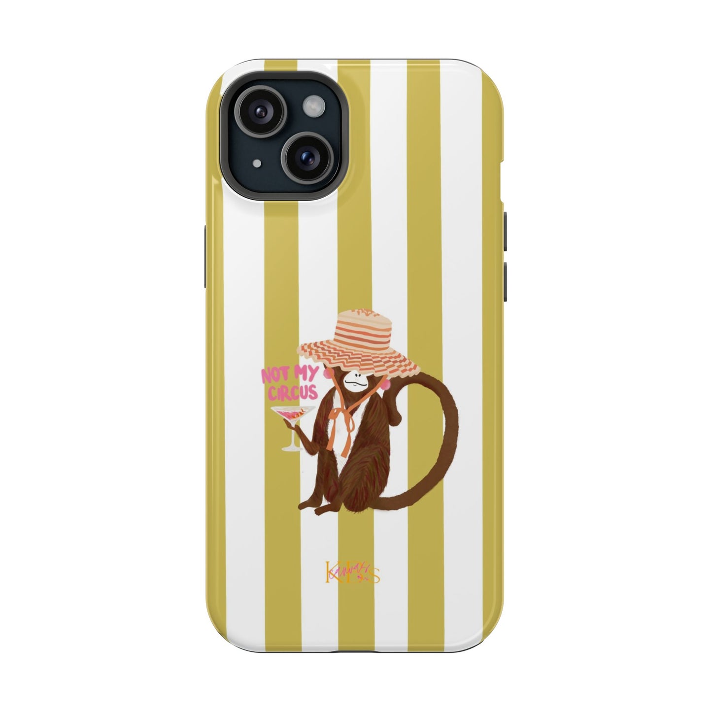 Not My Circus Mag Safe Case - Green Stripe