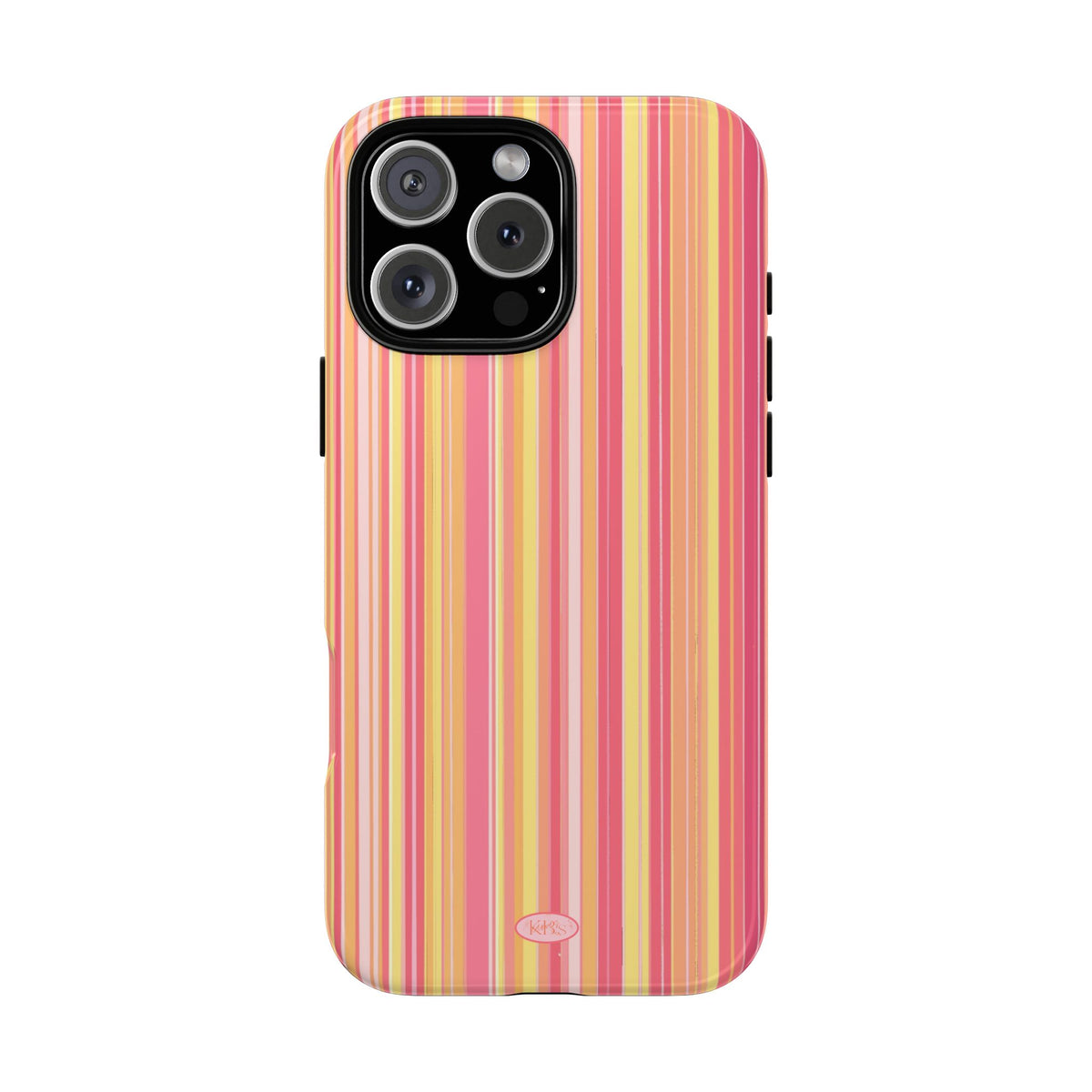Pink Lemonade Stripe Tough Case for iPhone