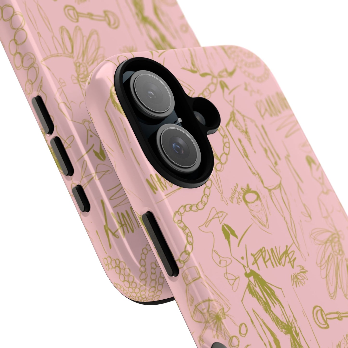 Fashion Sketch Tough Case for iPhone - Pink