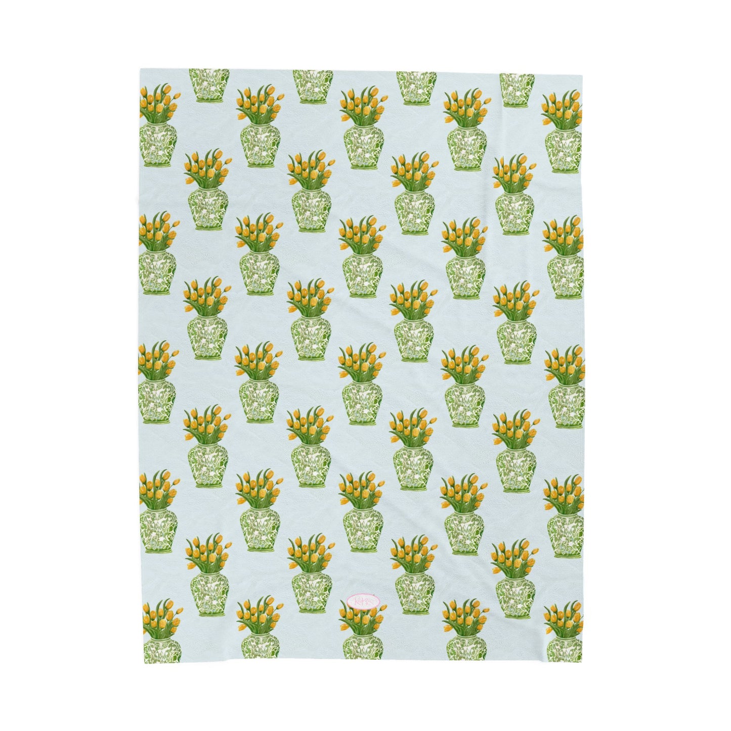 Tulip Haus Pattern Velveteen Blanket