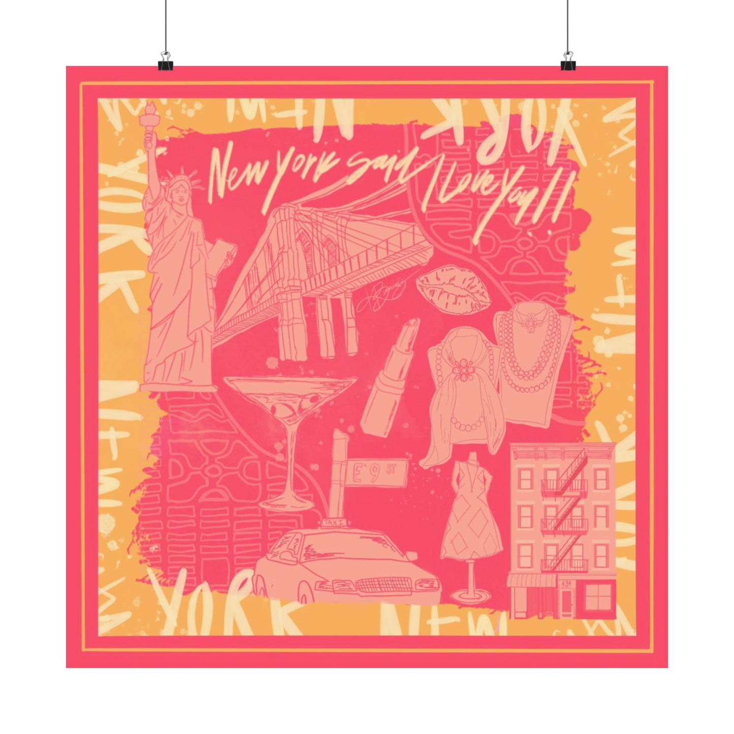 NY Said I Love You Scarf Photo Print