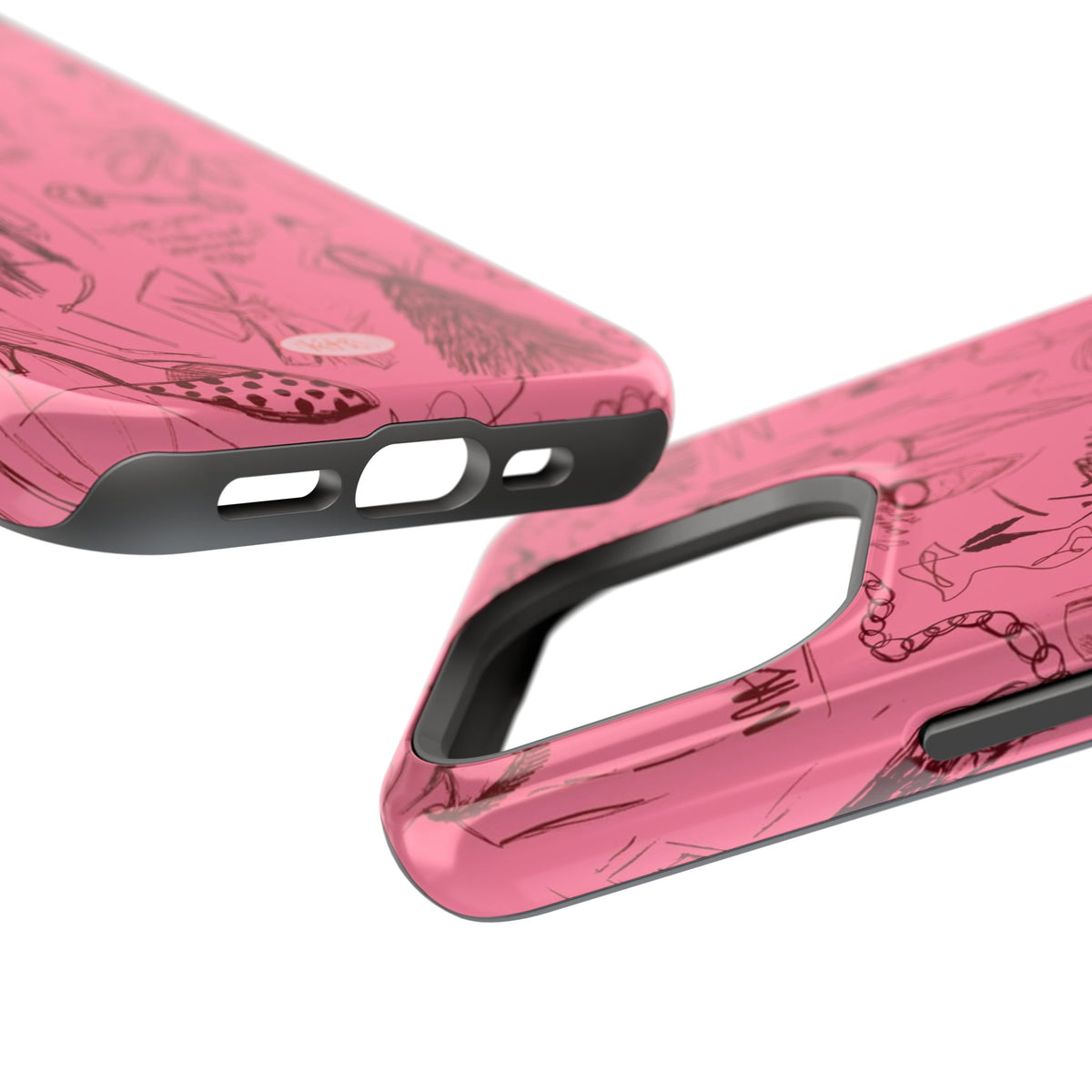 Fashion Sketch Mag Safe Case for iPhone - Maroon