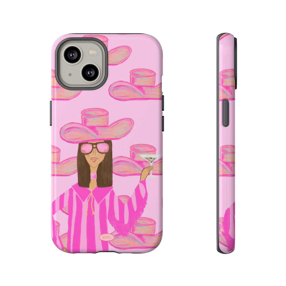 Cocktail Cowgirl Tough Case for iPhone - Pink