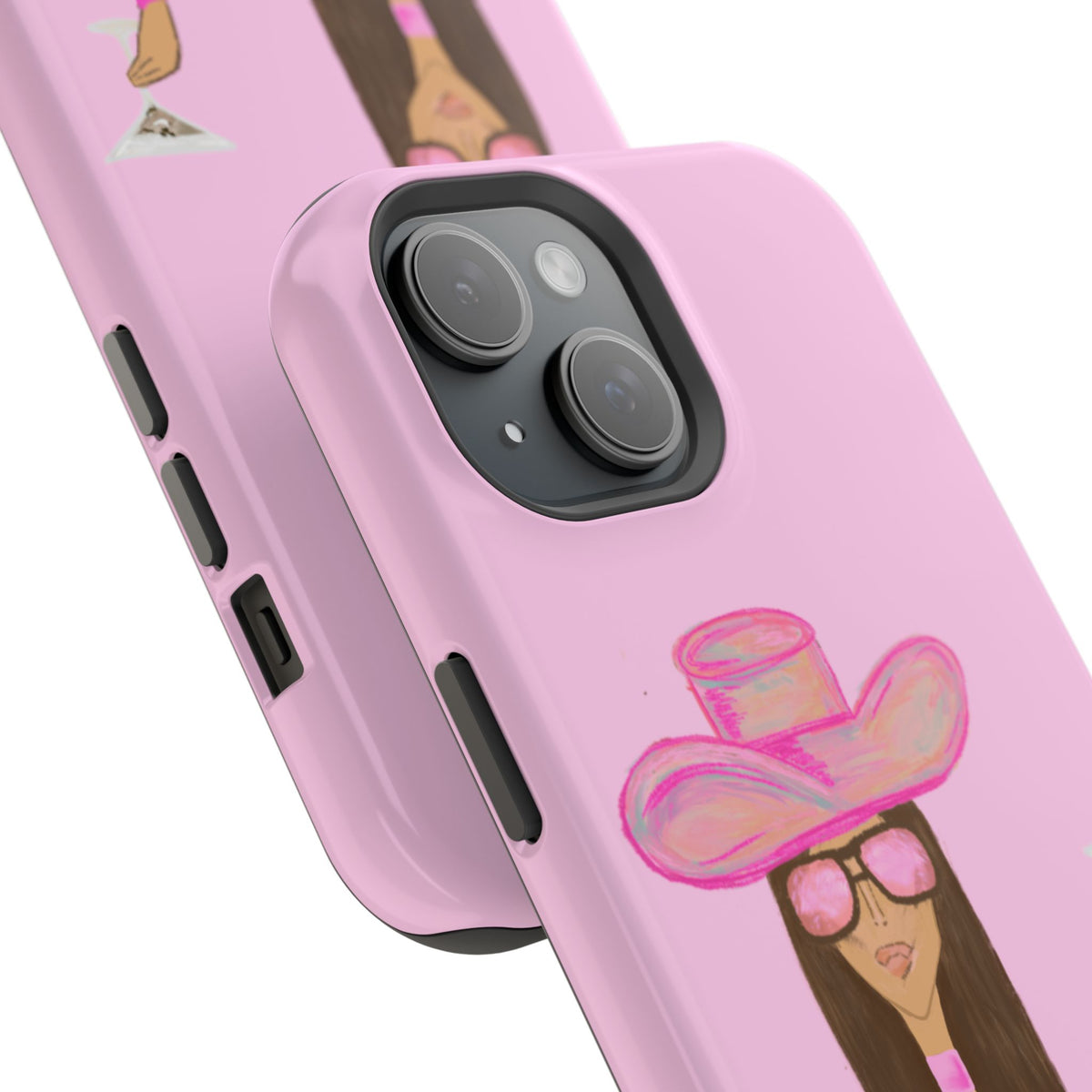 Cocktail Cowgirl Mag Safe Case for iPhone - Pink