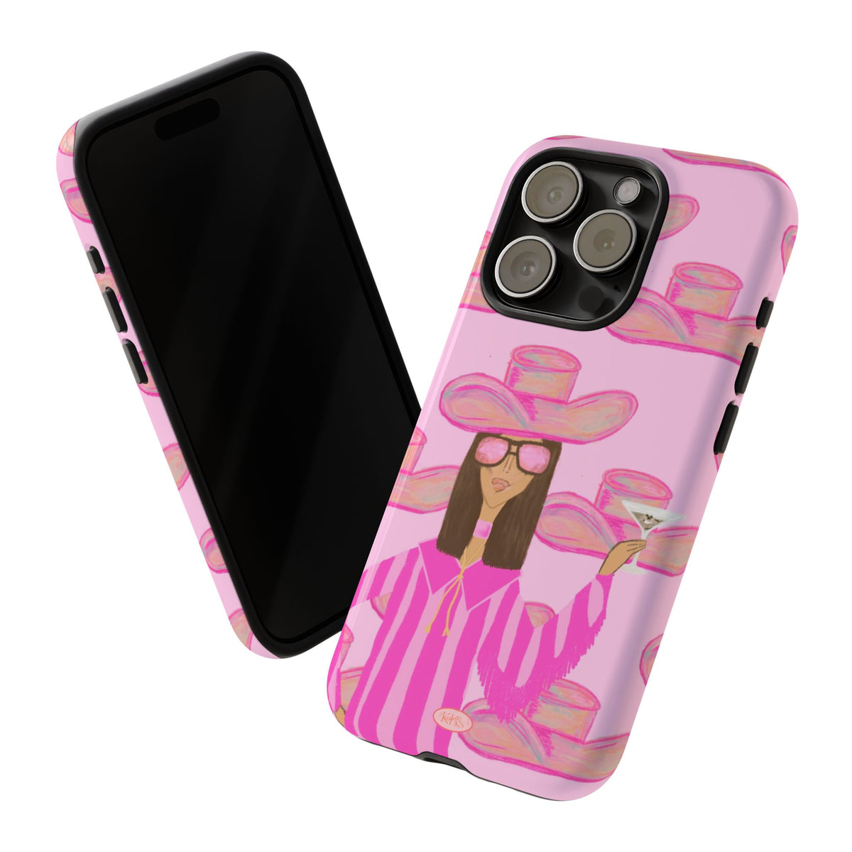 Cocktail Cowgirl Tough Case for iPhone - Pink