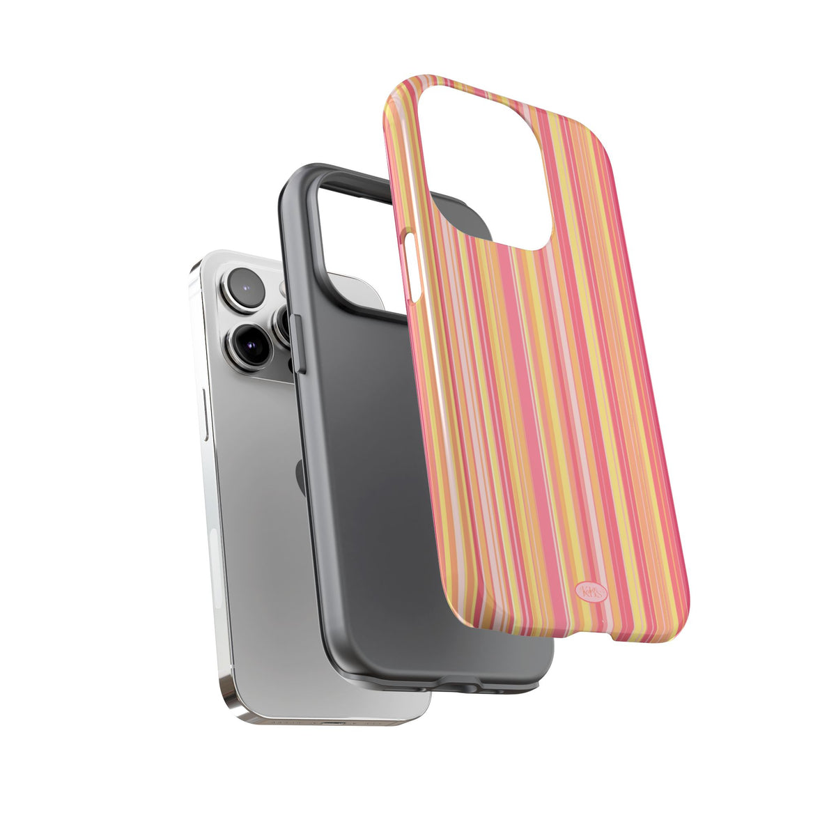 Pink Lemonade Stripe Tough Case for iPhone