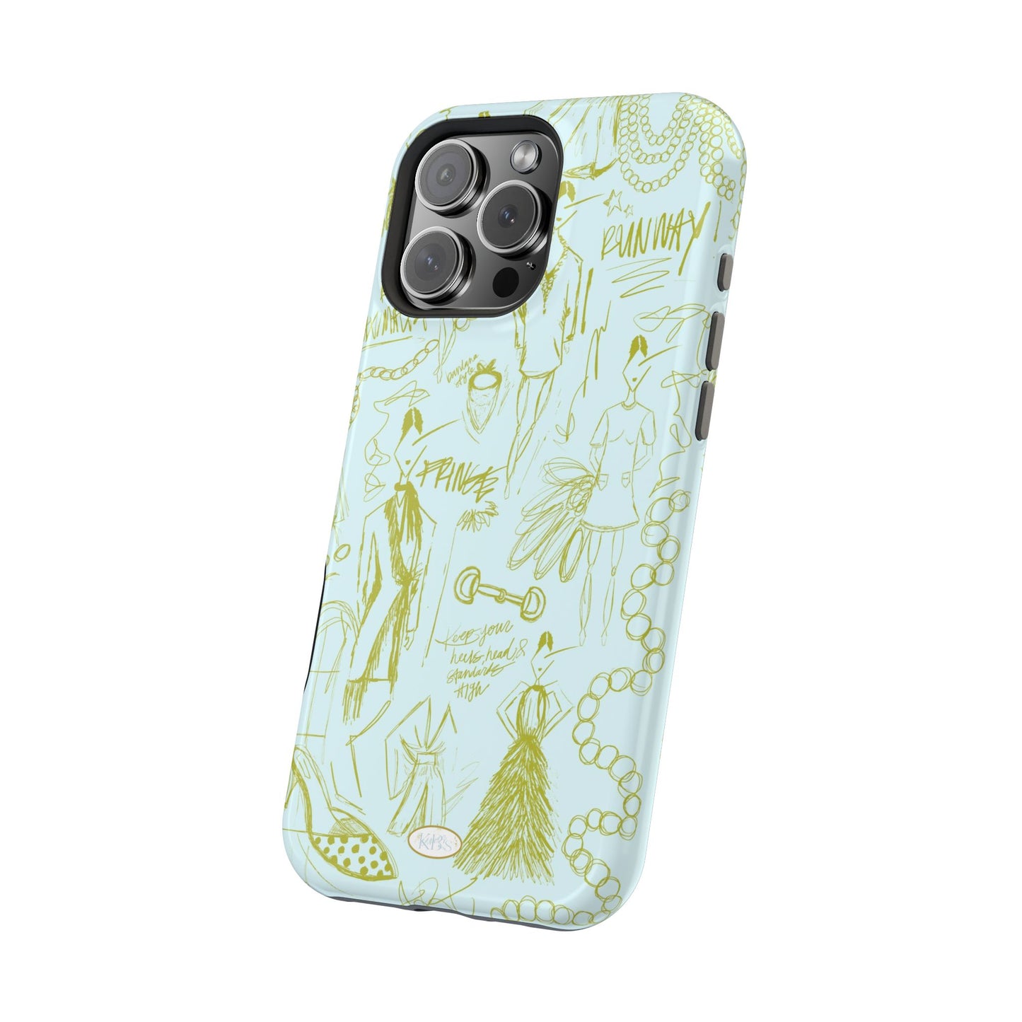 Fashion Sketch Mag Safe Case for iPhone - Blue