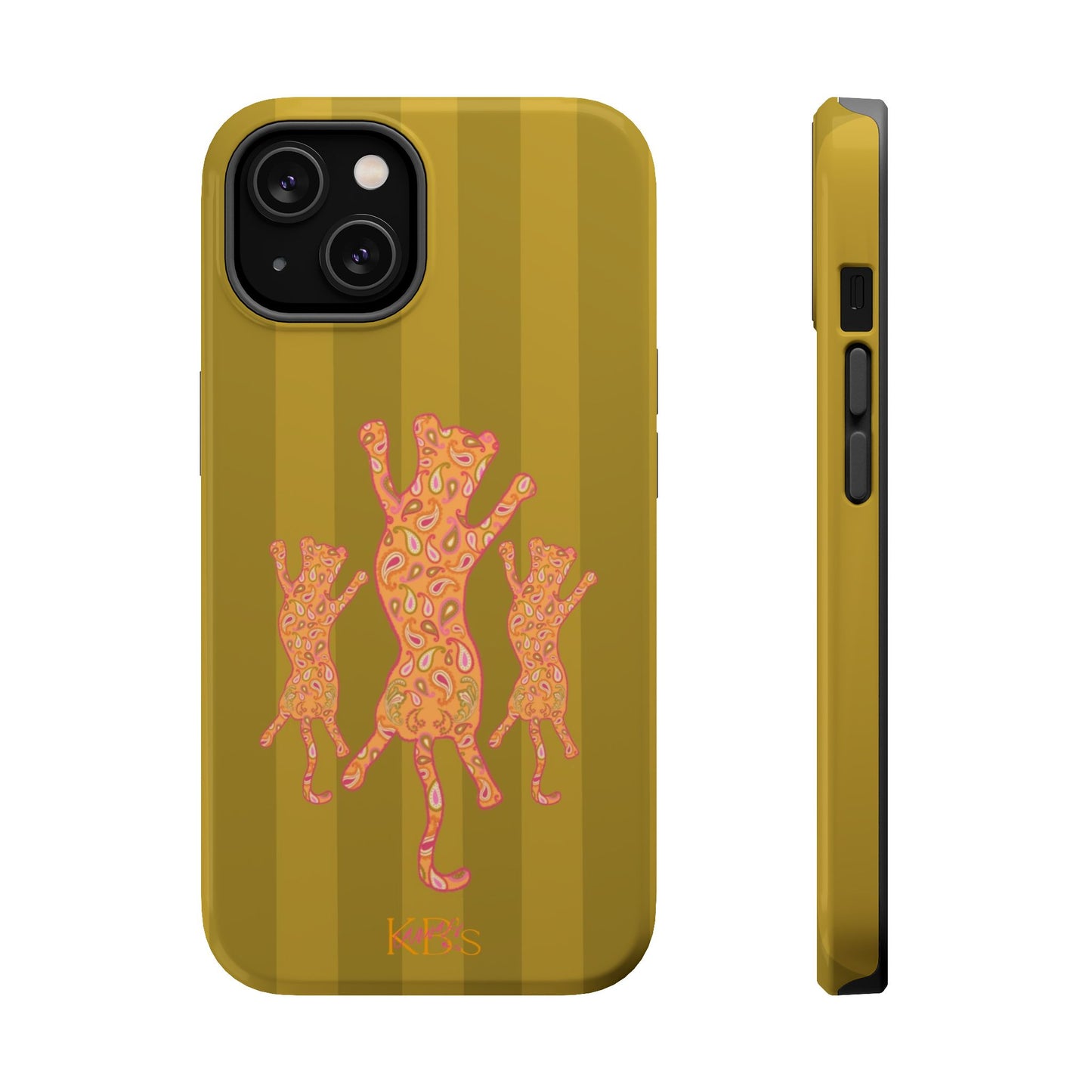 Paisley Leopard Mag Safe Case - Striped