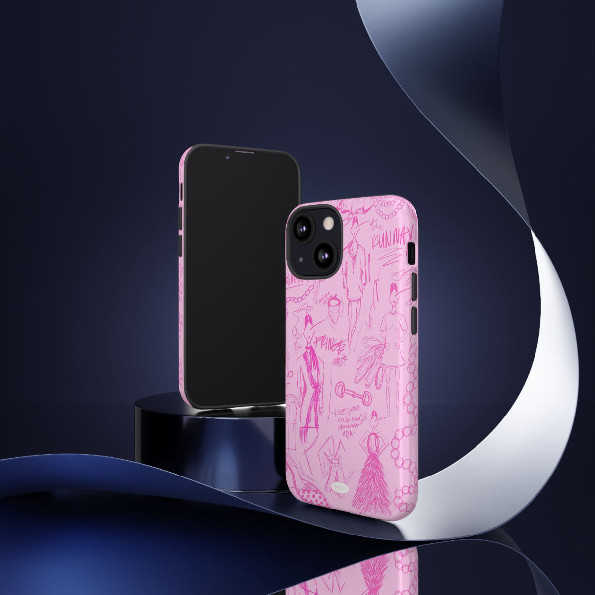 Fashion Sketch Tough Case for iPhone - Pink