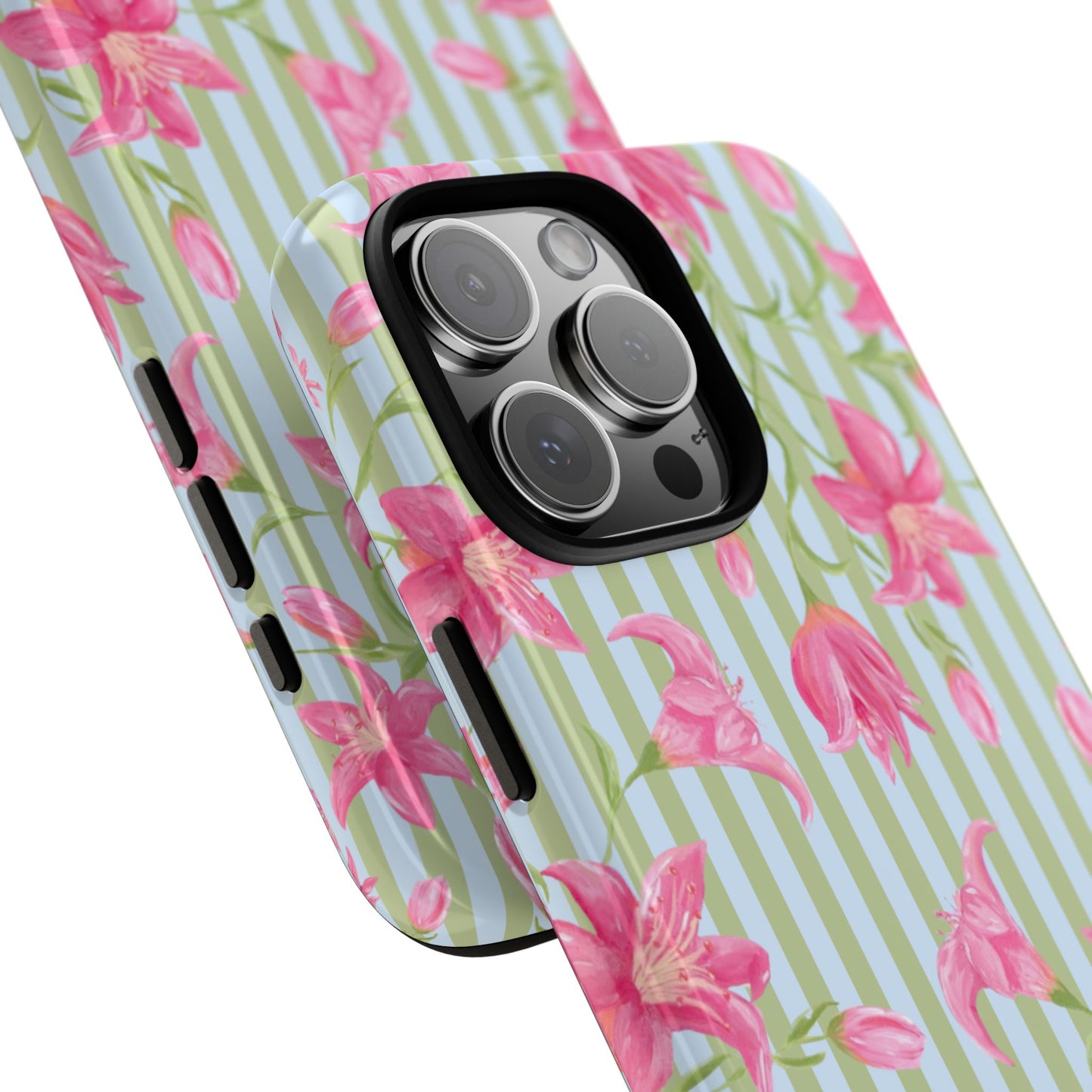 Azalea Stripe Tough Case for iPhone - Blue & Green