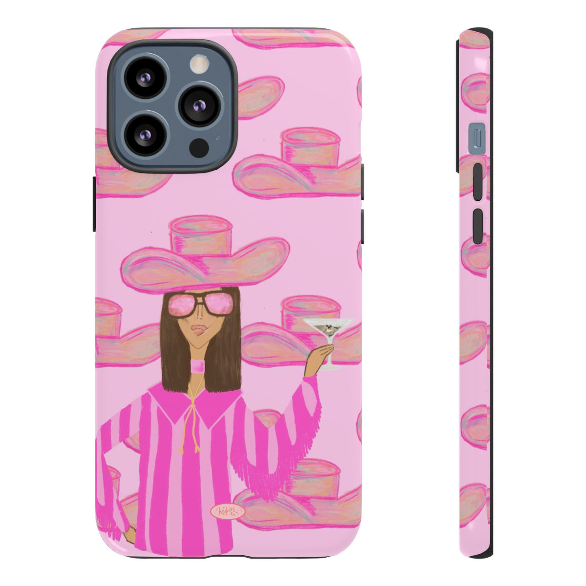 Cocktail Cowgirl Tough Case for iPhone - Pink