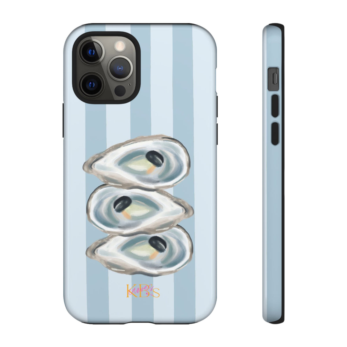 Striped Oyster Tough Case - Blue