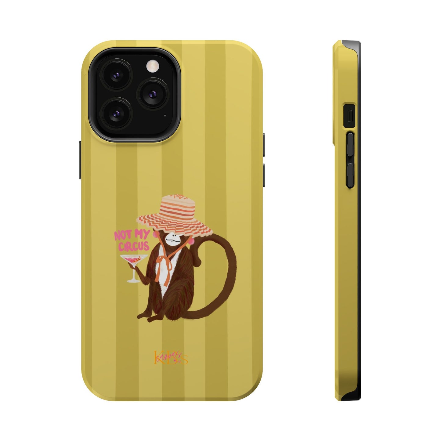 Not My Circus Mag Safe Case - Green Stripe