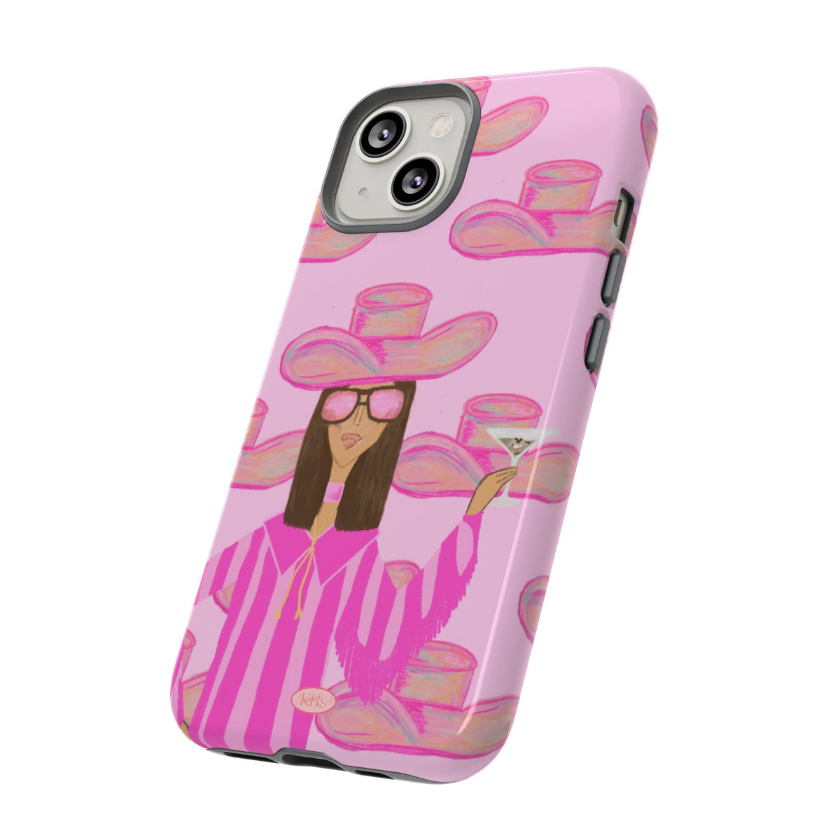 Cocktail Cowgirl Tough Case for iPhone - Pink