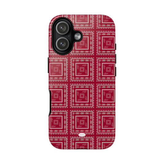 Maroon & White Horsebit Tough Case