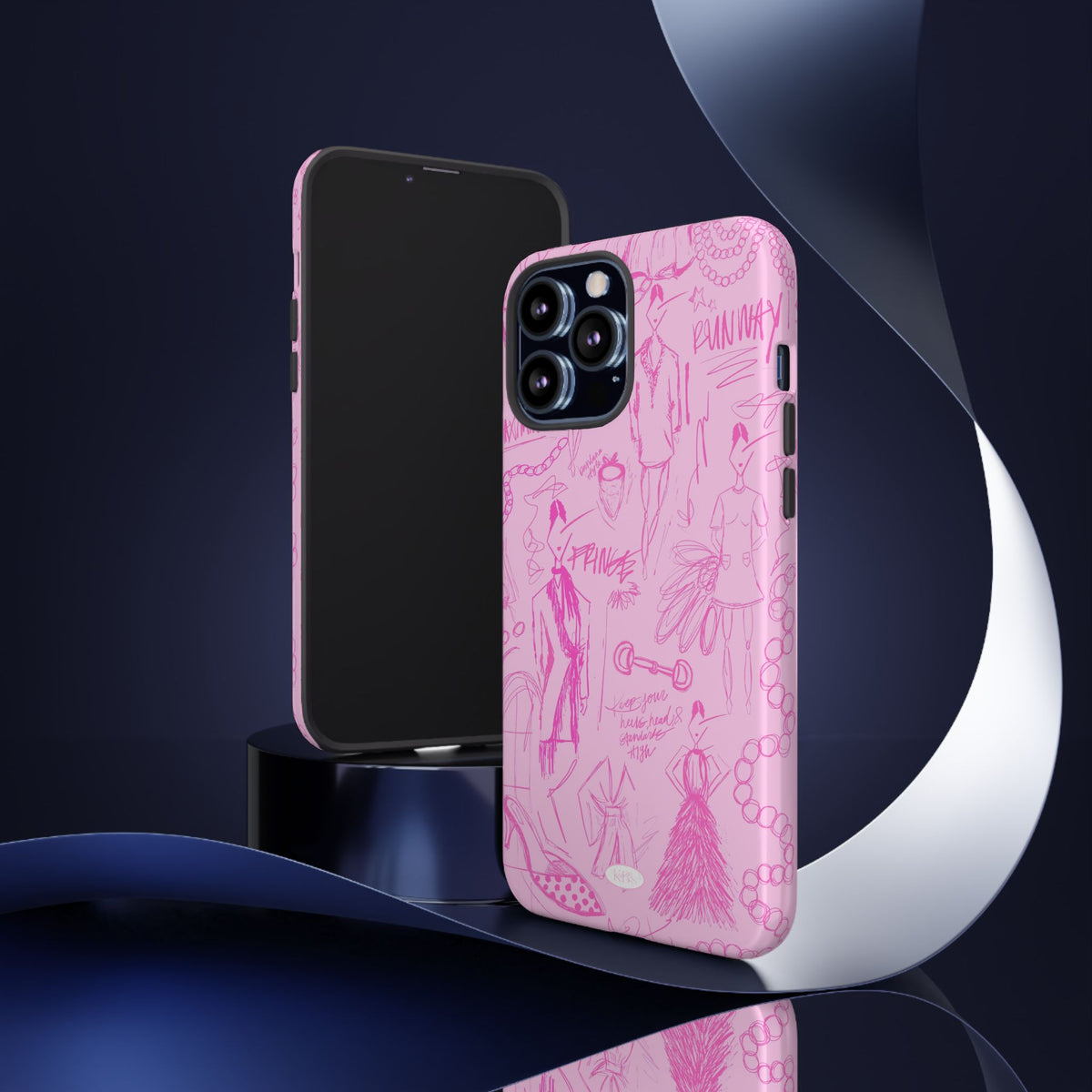 Fashion Sketch Tough Case for iPhone - Pink