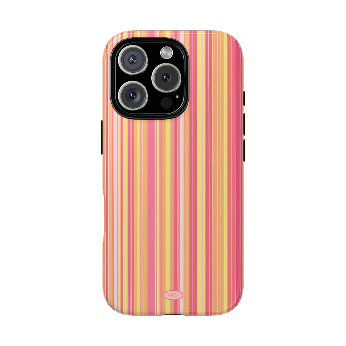 Pink Lemonade Stripe Tough Case for iPhone