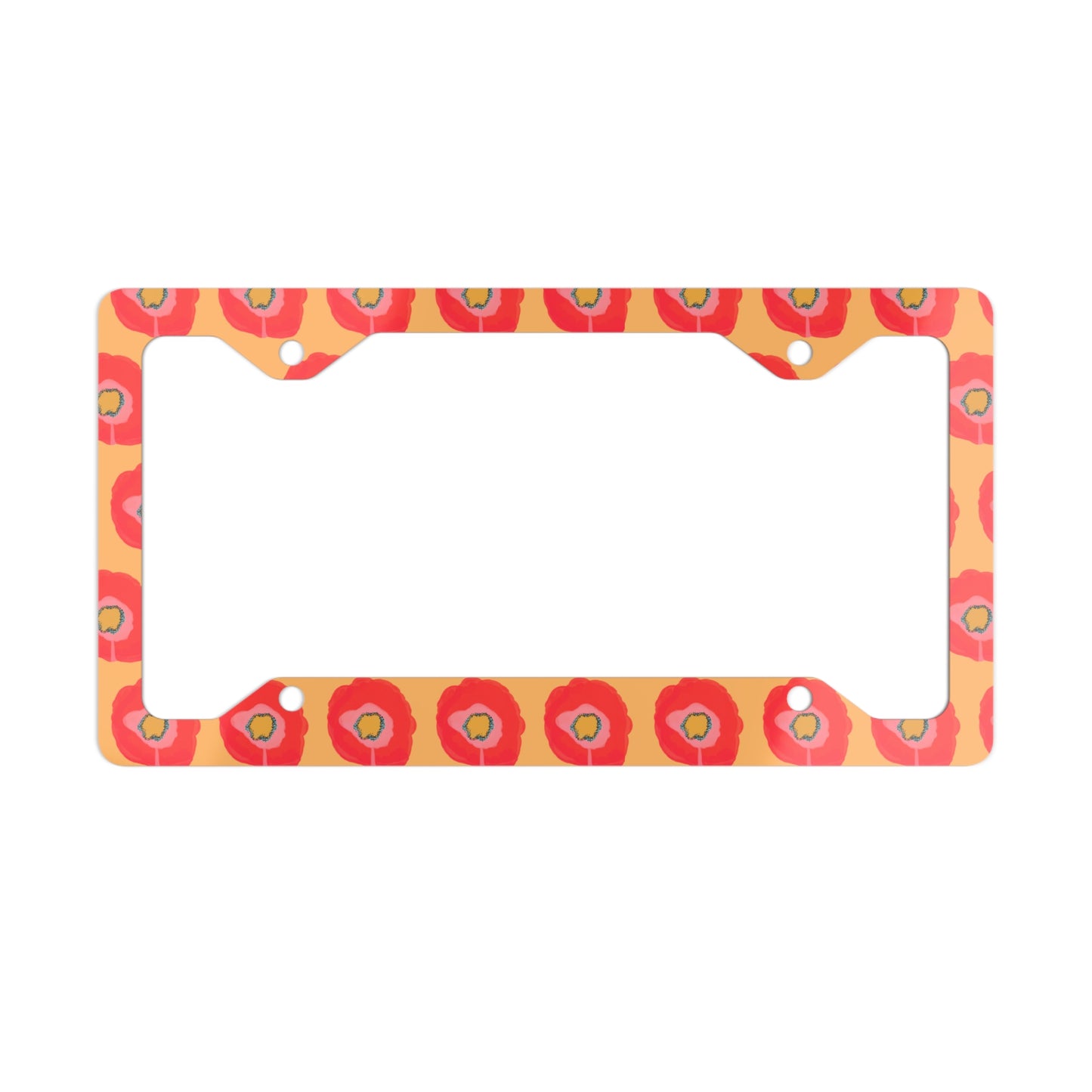 Poppy Fleur License Plate Frame