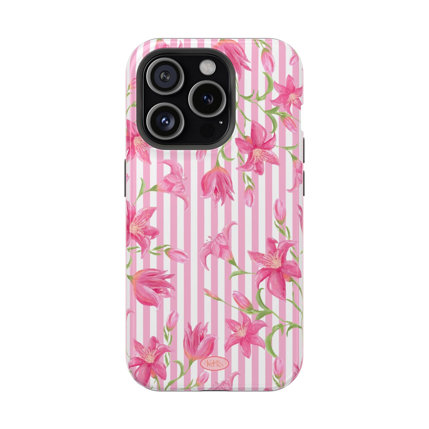 Azalea Stripe Mag Safe Case for iPhone - Pink
