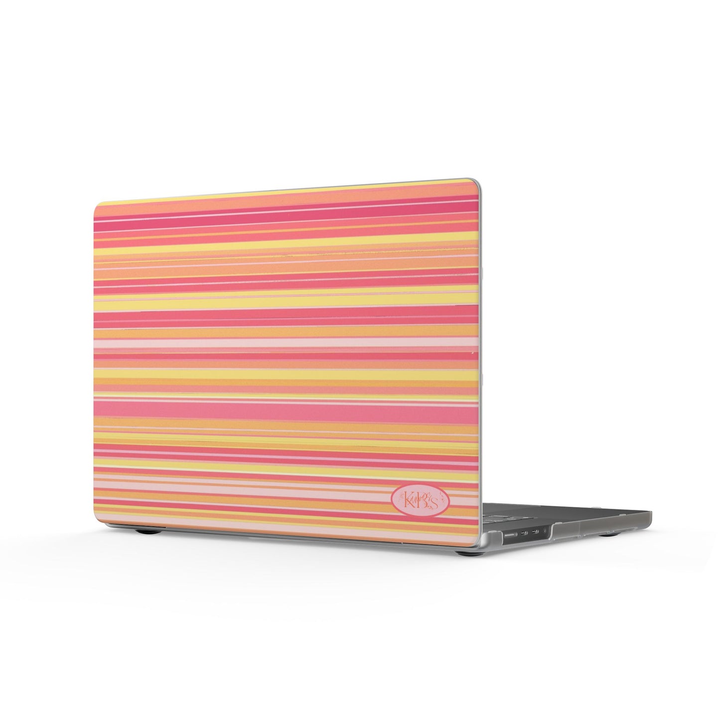 Pink Lemonade Stripe MacBook Case