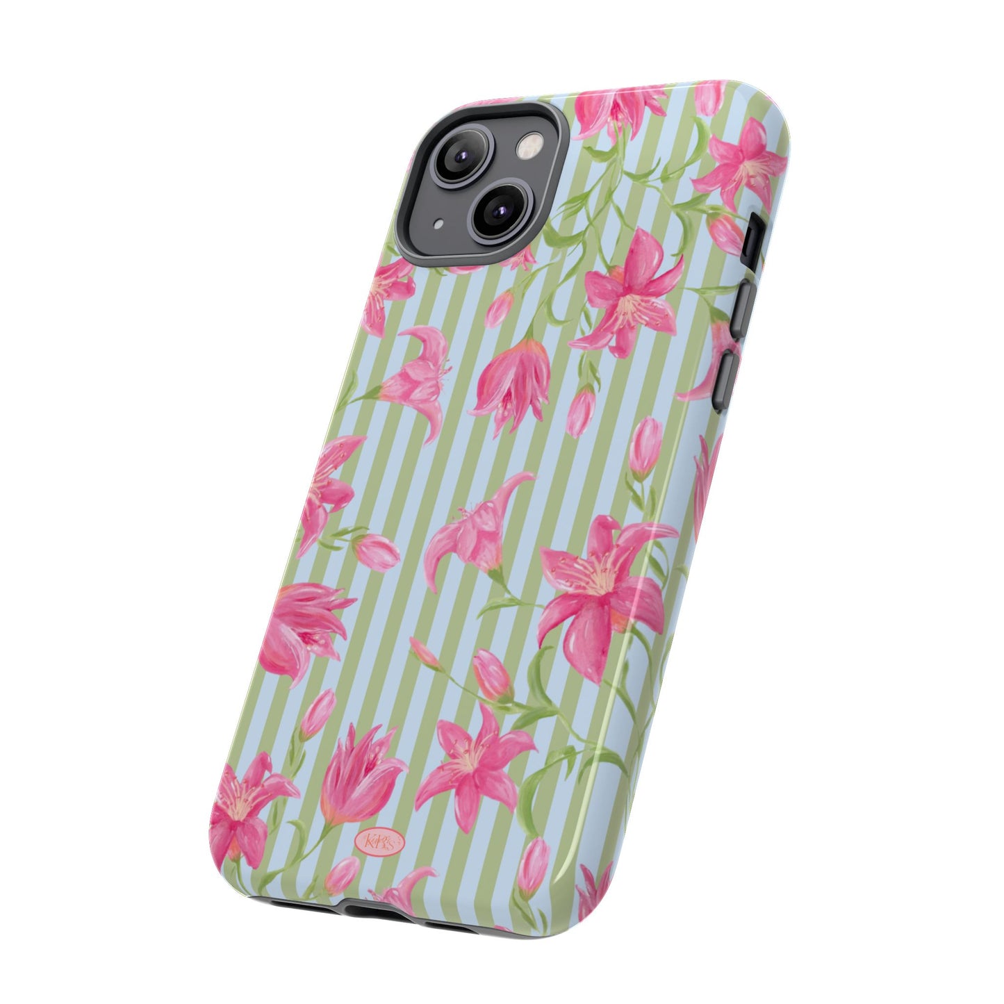 Azalea Stripe Tough Case for iPhone - Blue & Green