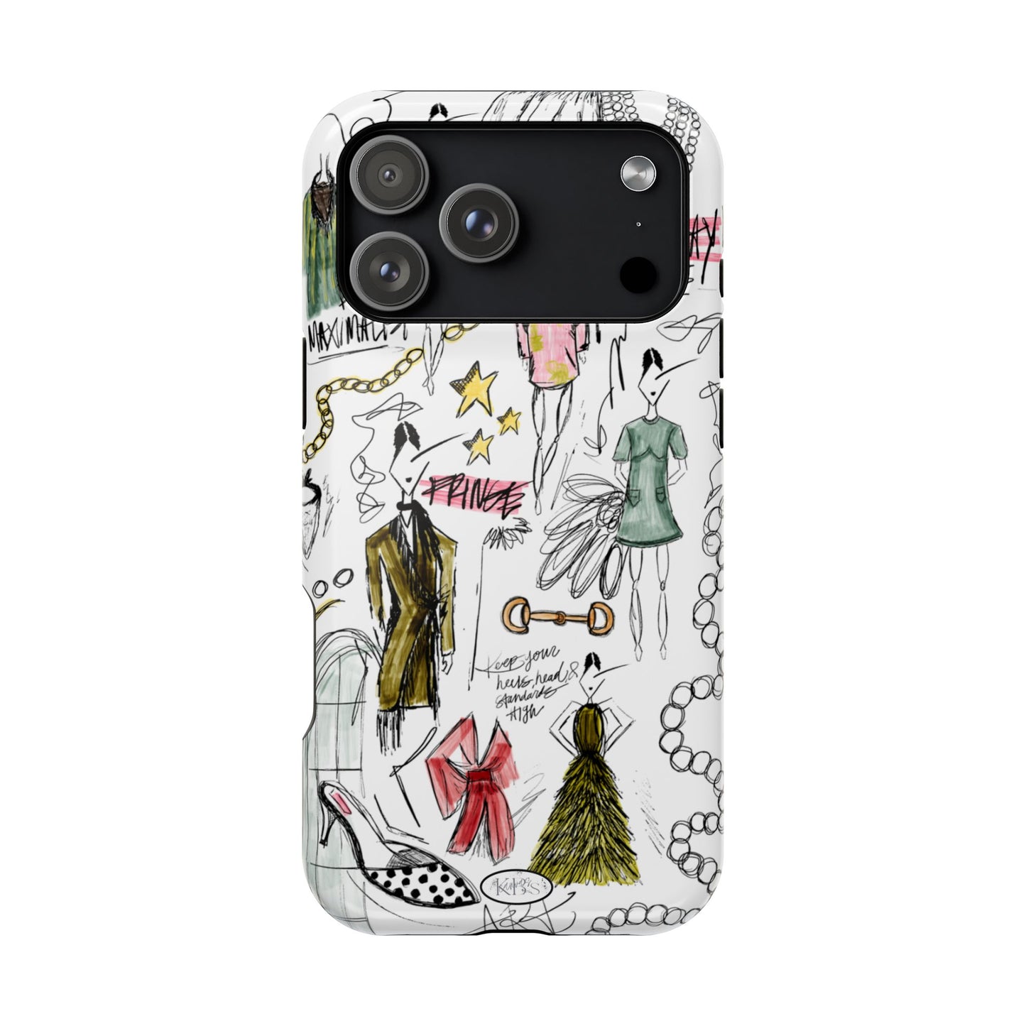 Fashion Sketch Mag Safe Case for iPhone - Multi