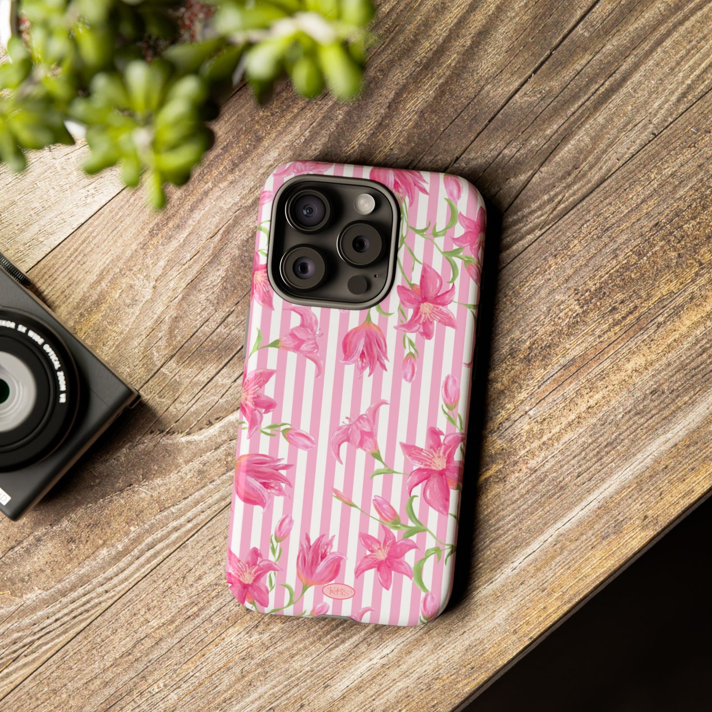 Azalea Stripe Tough Case for iPhone - Pink