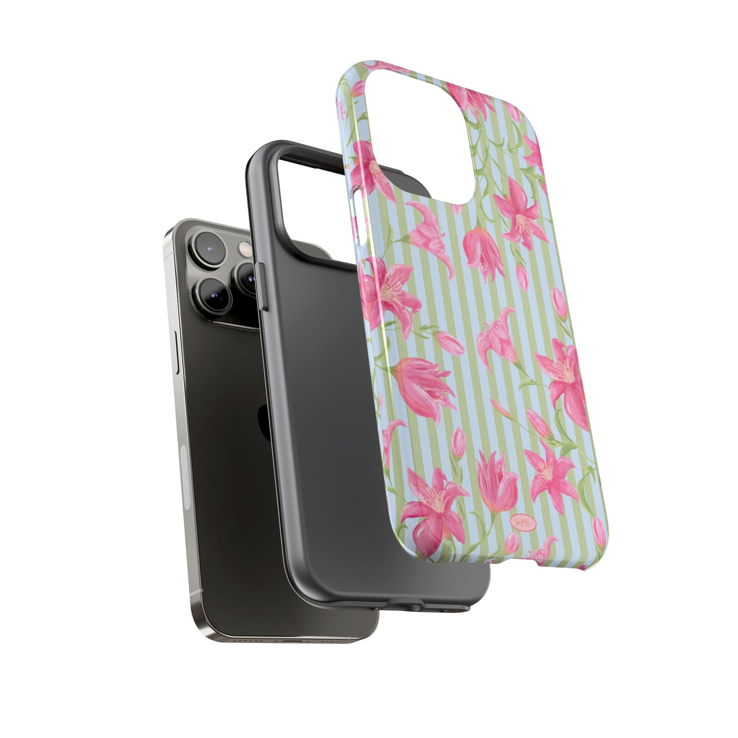 Azalea Stripe Tough Case for iPhone - Blue & Green