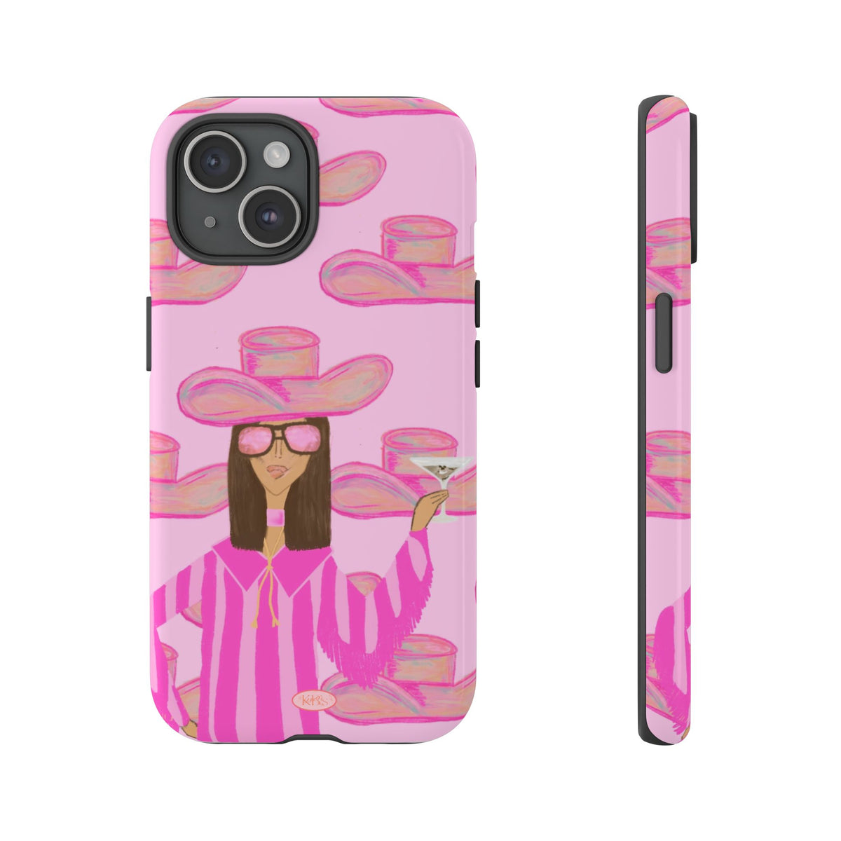 Cocktail Cowgirl Tough Case for iPhone - Pink