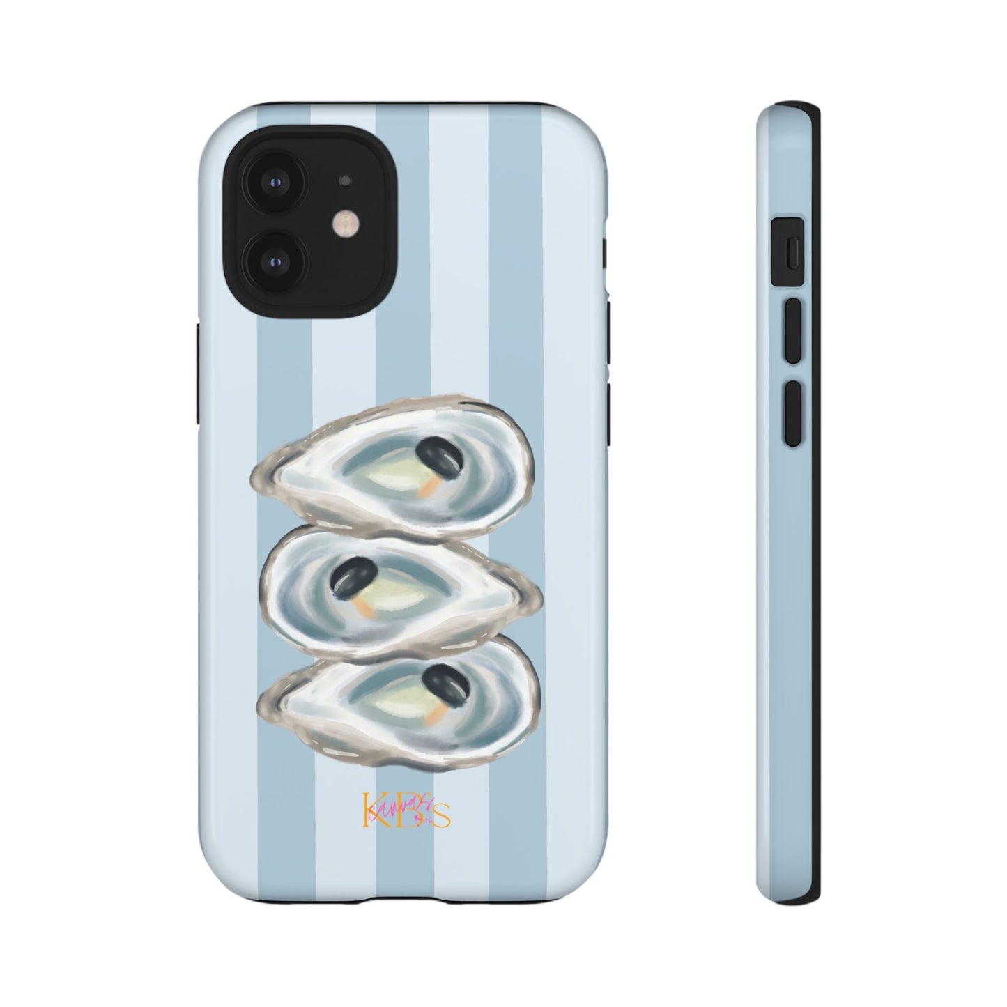 Striped Oyster Tough Case - Blue