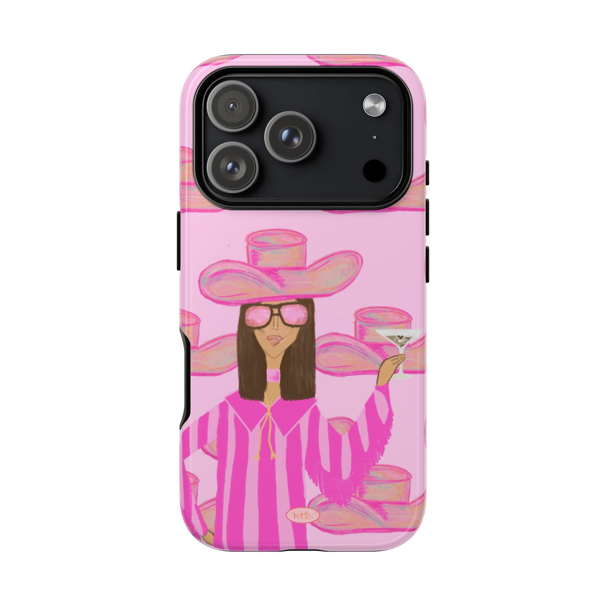 Cocktail Cowgirl Tough Case for iPhone - Pink