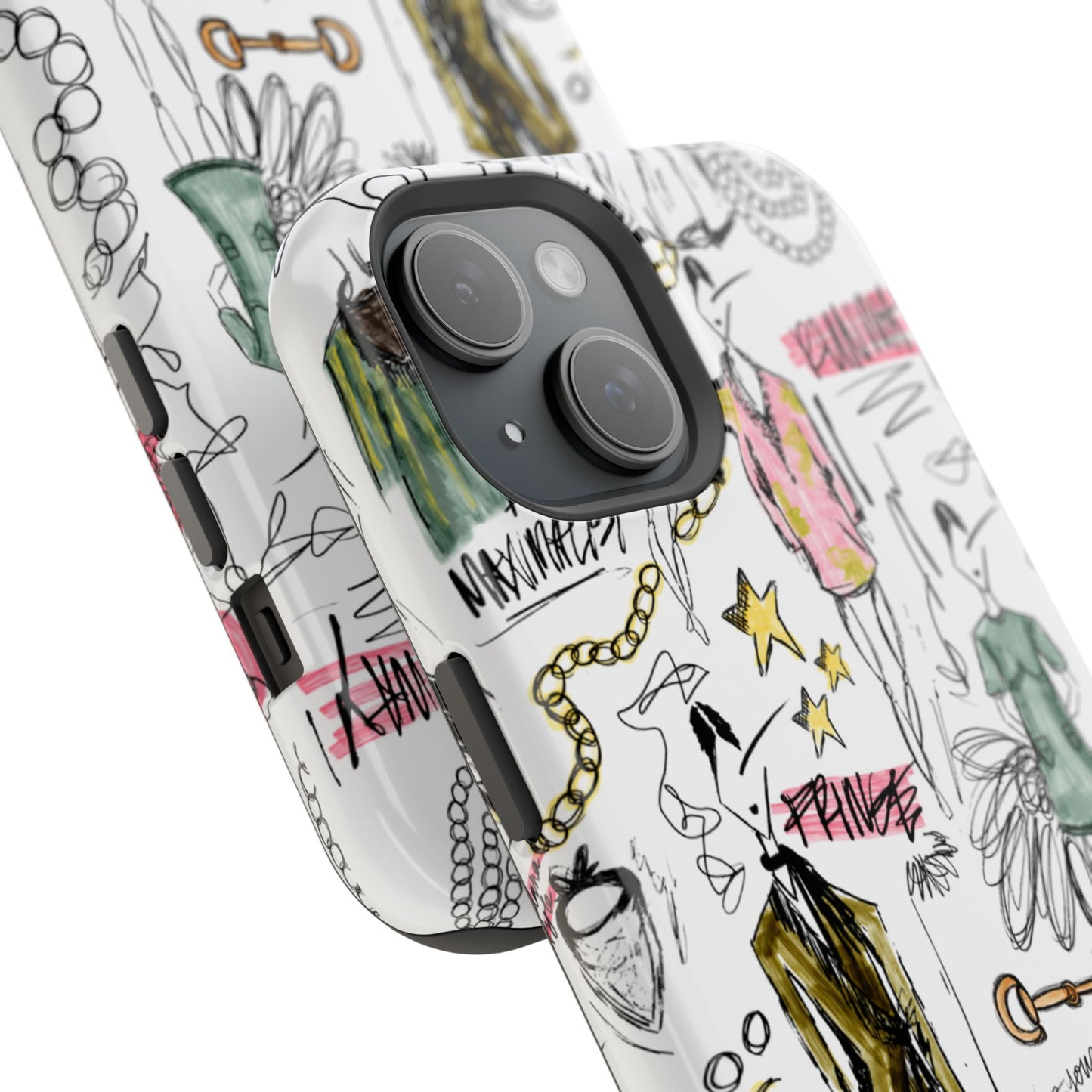 Fashion Sketch Mag Safe Case for iPhone - Multi