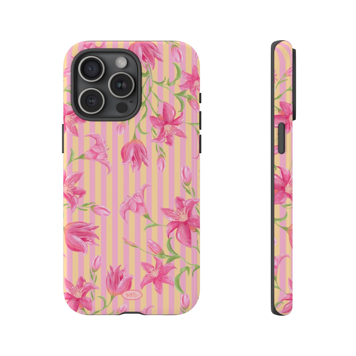 Azalea Stripe Tough Case for iPhone - Pink & Orange