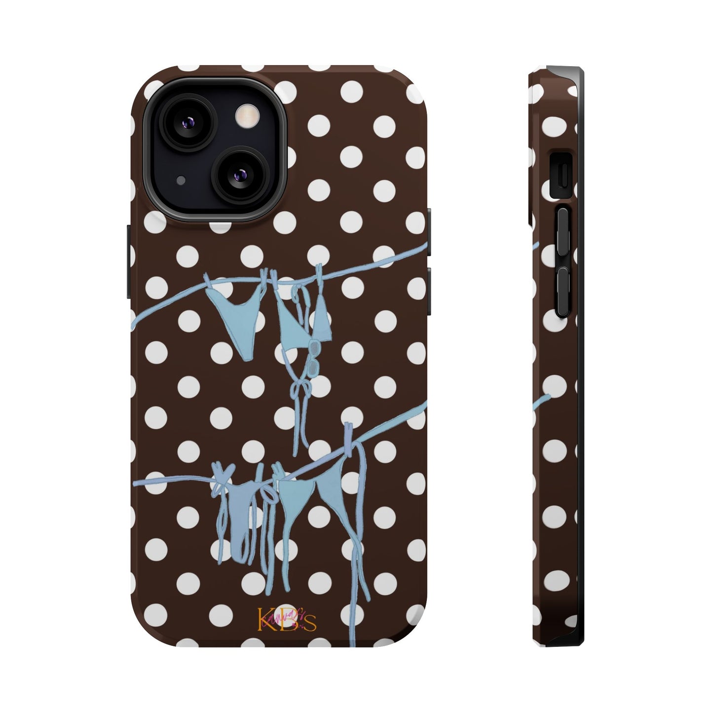 Brown Polka Dot Bikini Mag Safe Case