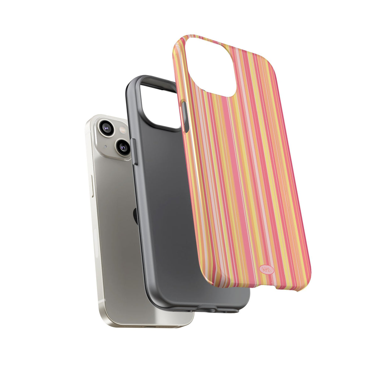 Pink Lemonade Stripe Tough Case for iPhone