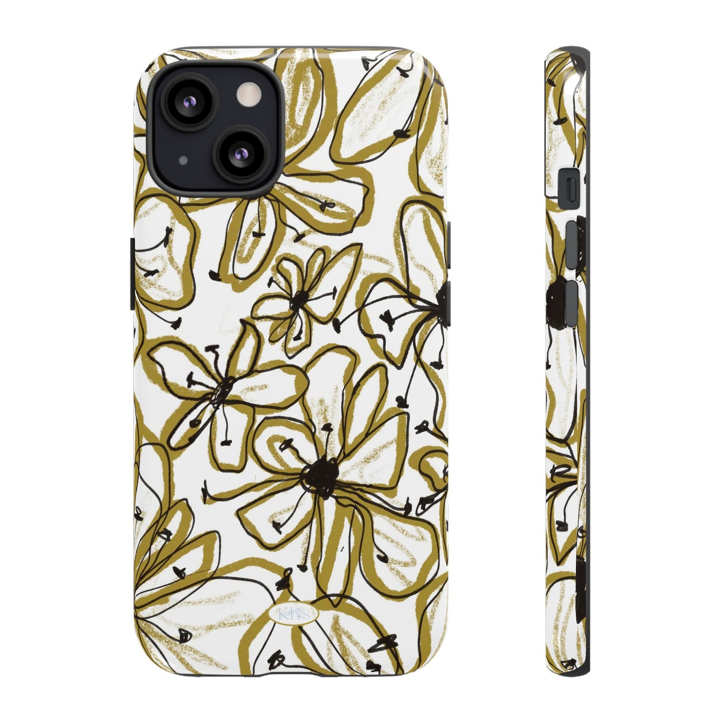 Floral Sketch Tough Case for iPhone