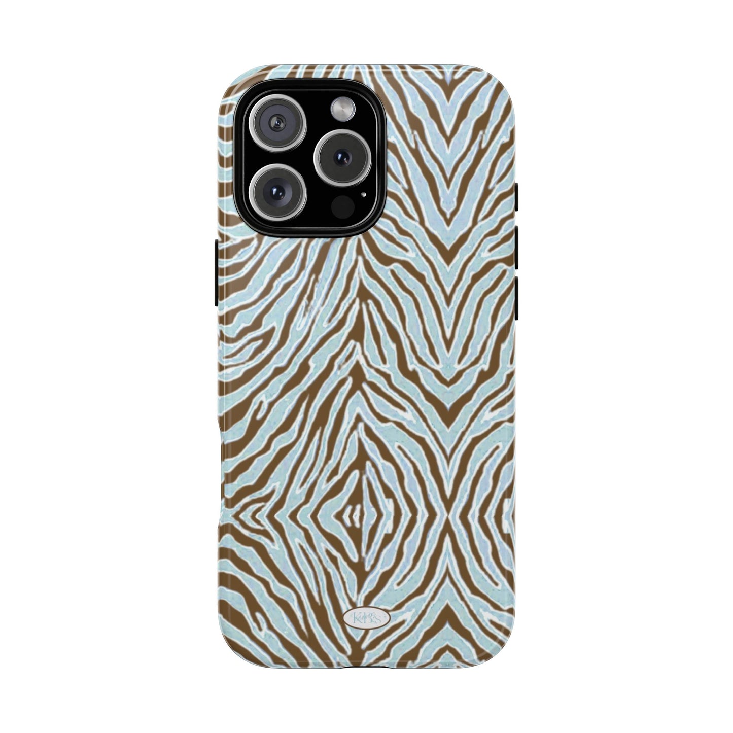 Zebra Bleu Tough Case for iPhone