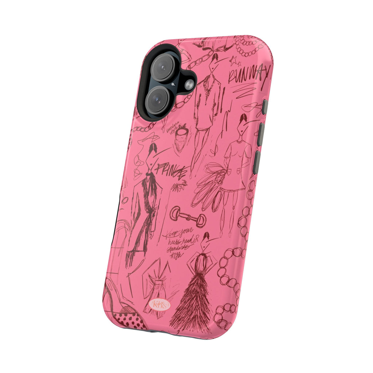 Fashion Sketch Mag Safe Case for iPhone - Maroon