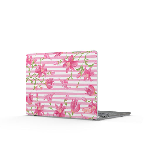 Azalea Stripe MacBook Case - Pink