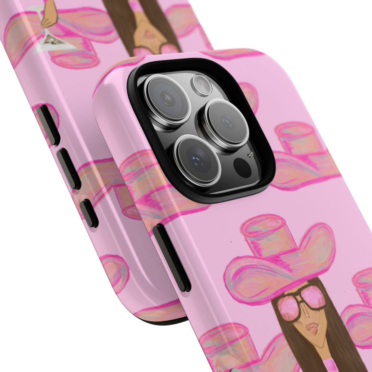 Cocktail Cowgirl Tough Case for iPhone - Pink