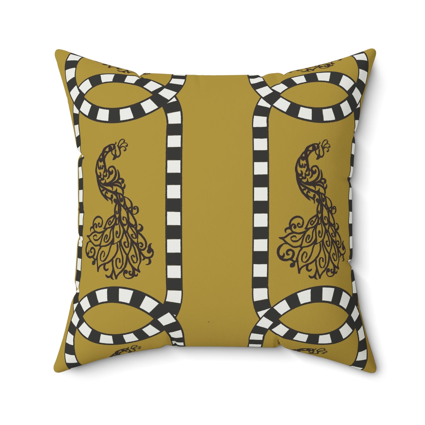 Feathered Stripe Throw Pillow