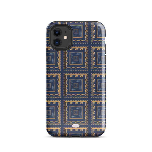 Navy & Gold Horsebit Tough Case
