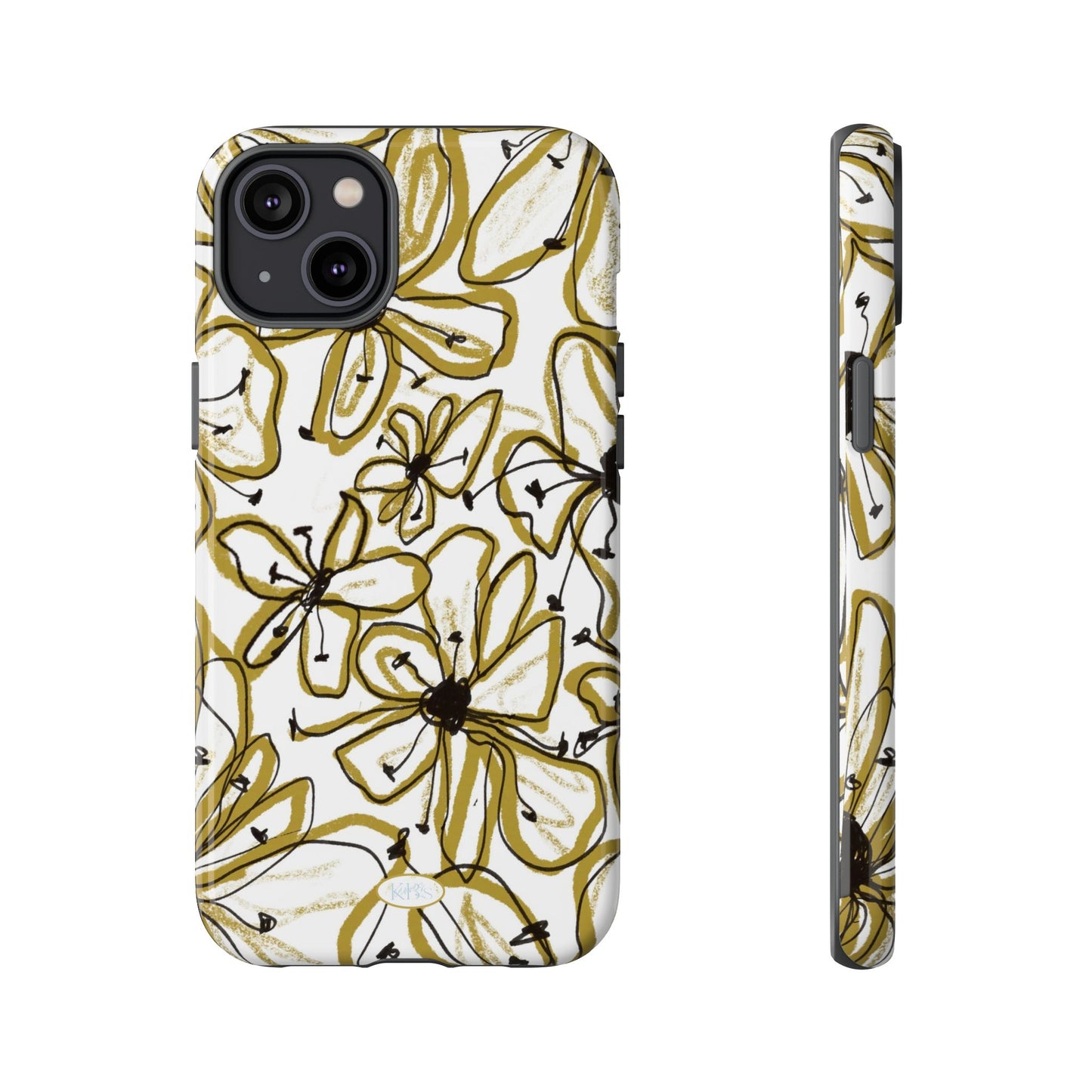Floral Sketch Tough Case for iPhone