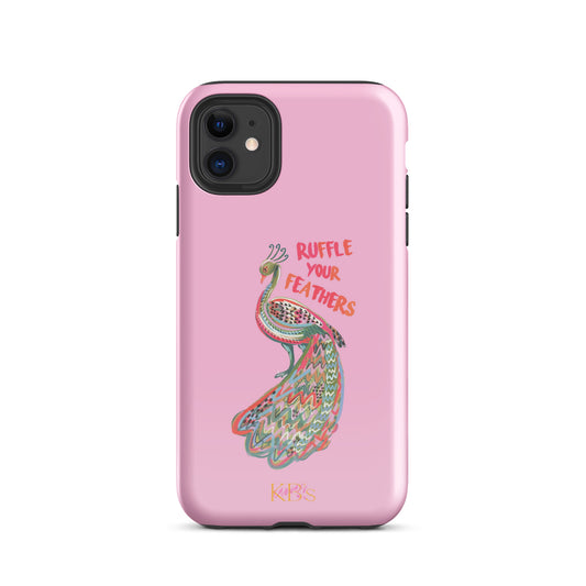 Ruffle Your Feathers Tough Case for iPhone - Pink