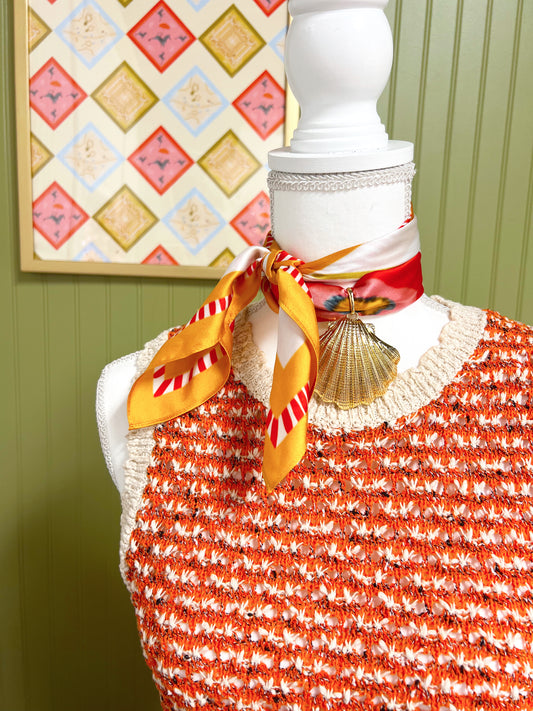 Calico Shell Scarf Charm