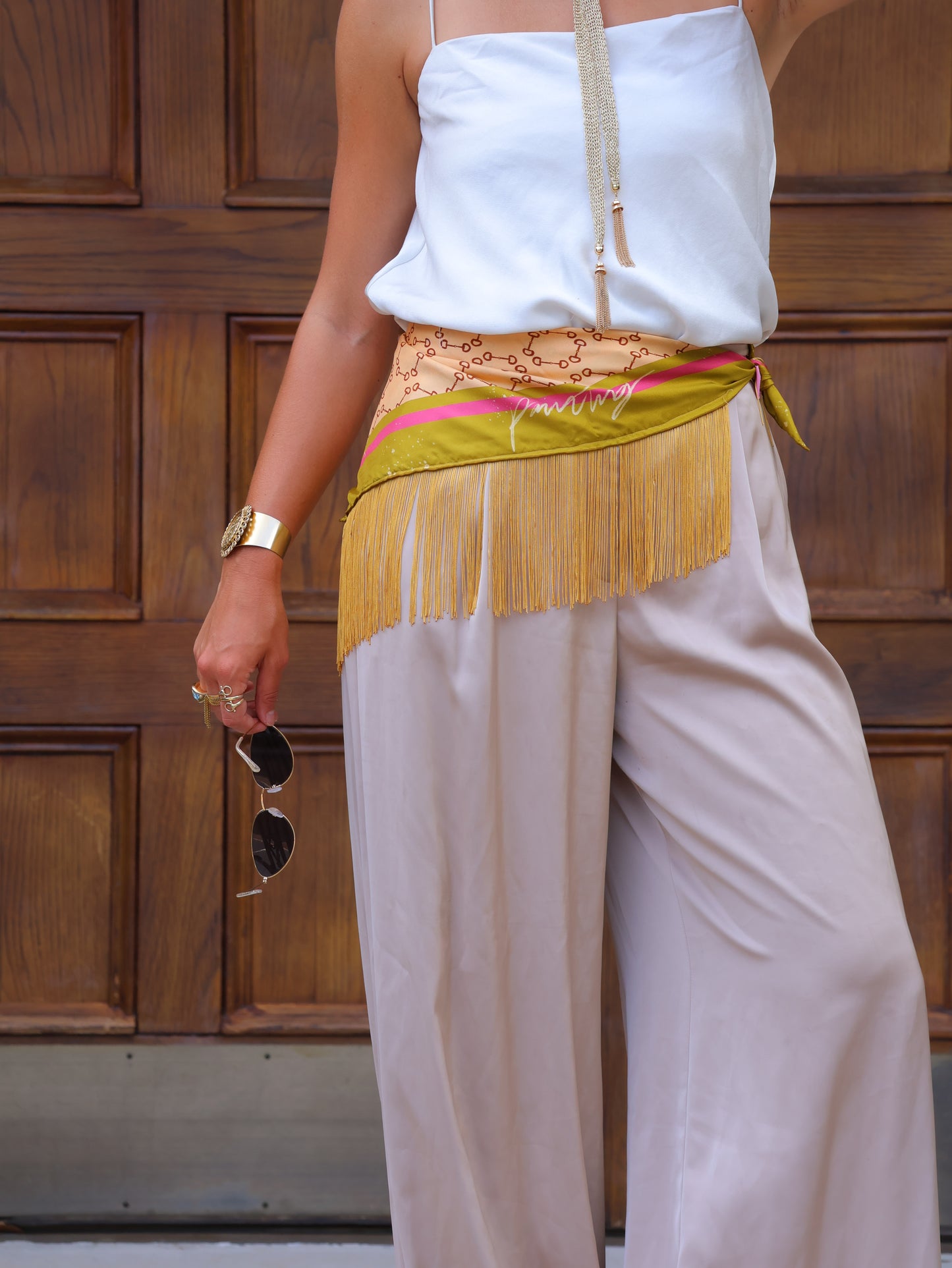 Le Mors Fringe Silk Scarf